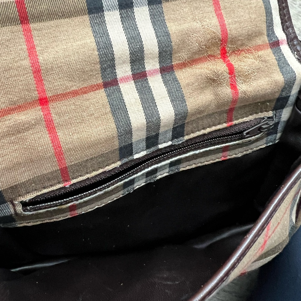 Burberry Haymarket Check Crossbody Bag Canvas Crossbody Bag - Picture 7 of 11